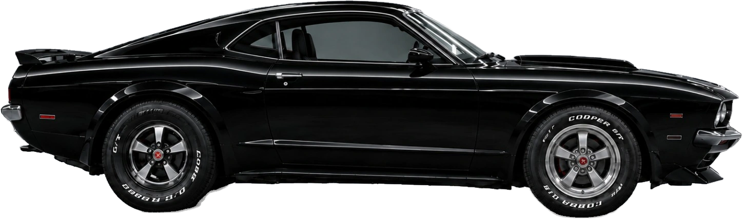 O Zenith GT preto, visto de lado