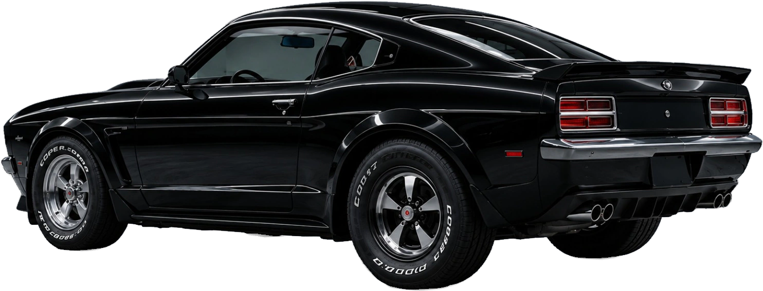 Traseira do Zenith GT preto com spoiler e escape duplo