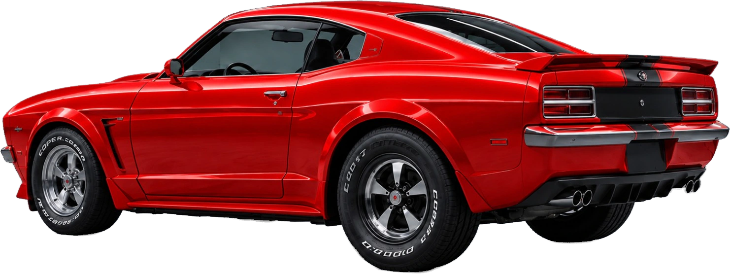 Traseira do Zenith GT vermelho com lanternas cromadas